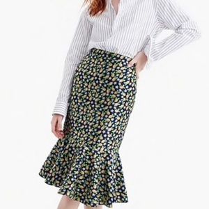 J Crew size 14 lemon peplum skirt.